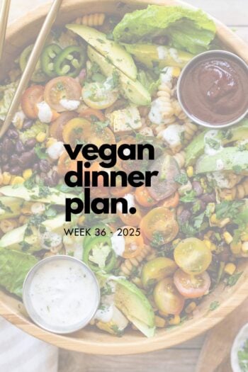 Make your life easier and use my weekly vegan dinner plans! Five nights of vegan dinner recipes and a grocery list released every Saturday | ThisSavoryVegan.com