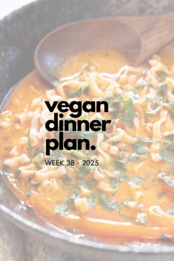 Make your life easier and use my weekly vegan dinner plans! Five nights of vegan dinner recipes and a grocery list released every Saturday | ThisSavoryVegan.com