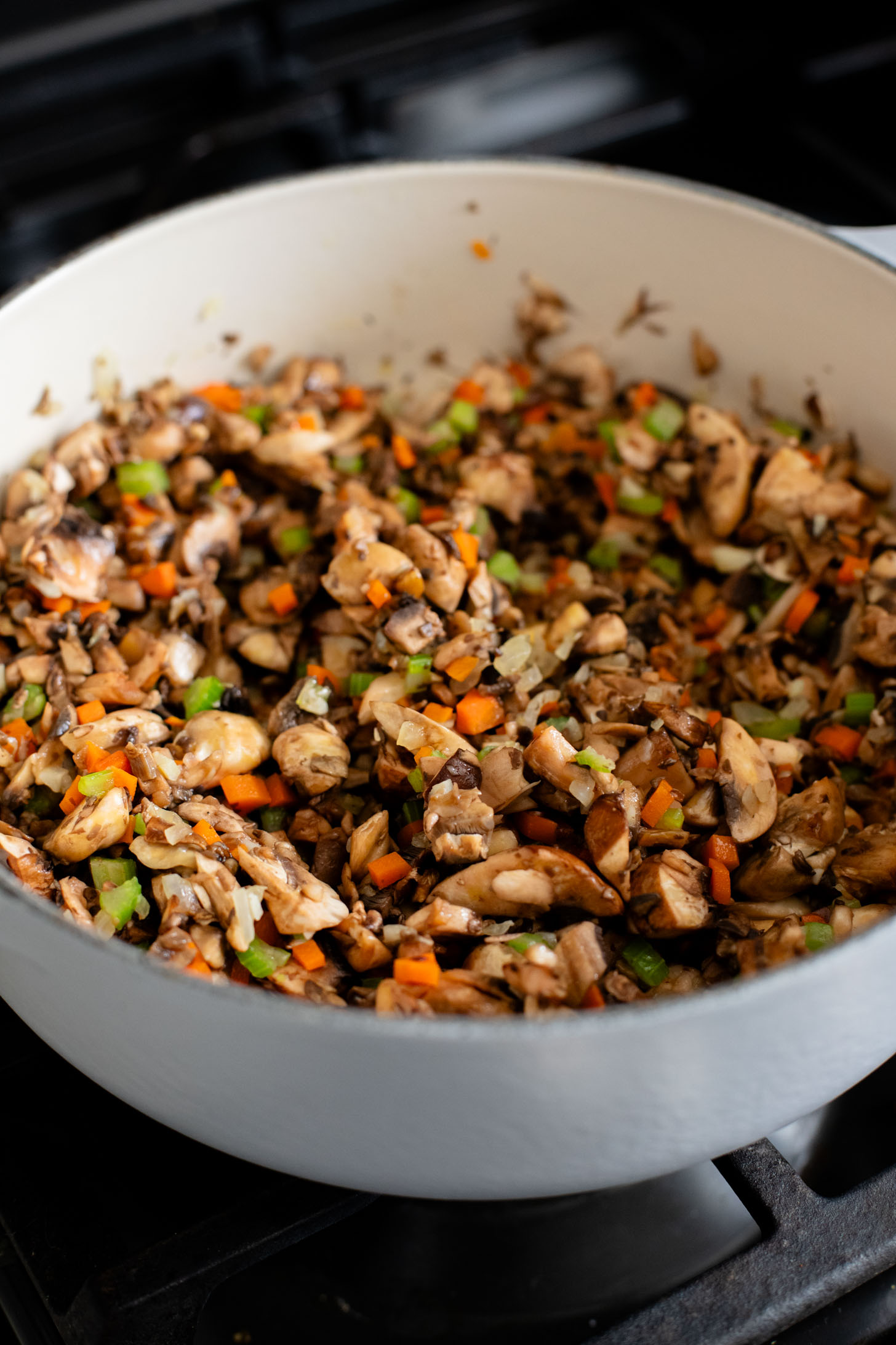 This Sunday Night Mushroom Ragu is the perfect recipe to have on the stove all day. The cooked down mushrooms give this sauce a meaty texture | ThisSavoryVegan.com