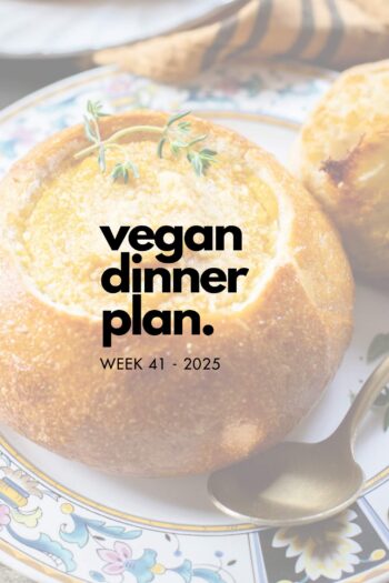 Make your life easier and use my weekly vegan dinner plans! Five nights of vegan dinner recipes and a grocery list released every Saturday | ThisSavoryVegan.com