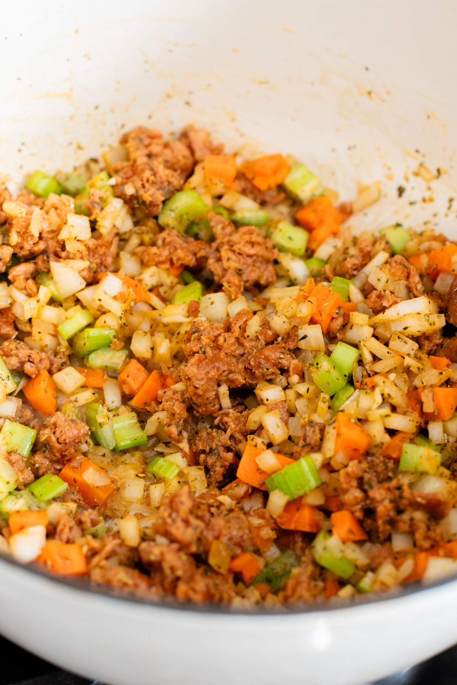 This Creamy Vegan Lasagna Soup is comfort food in a bowl. It is a cozy, one-pot dinner that the whole family will love | ThisSavoryVegan.com