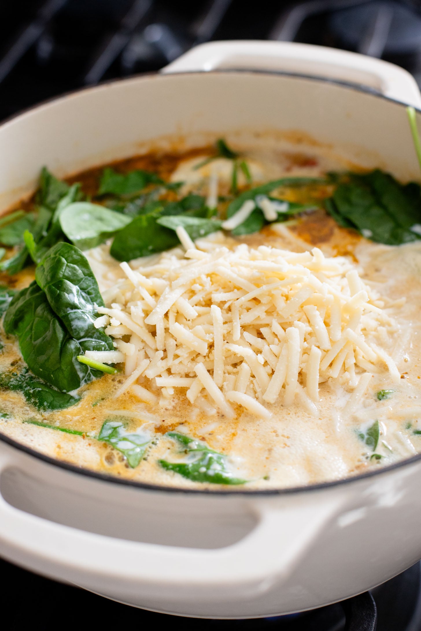 This Creamy Vegan Lasagna Soup is comfort food in a bowl. It is a cozy, one-pot dinner that the whole family will love | ThisSavoryVegan.com