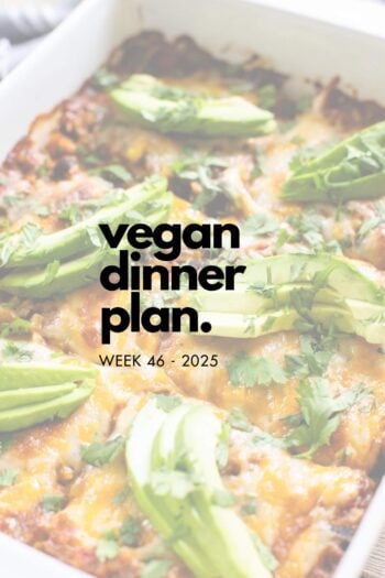 Make your life easier and use my weekly vegan dinner plans! Five nights of vegan dinner recipes and a grocery list released every Saturday | ThisSavoryVegan.com