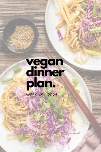 Make your life easier and use my weekly vegan dinner plans! Five nights of vegan dinner recipes and a grocery list released every Saturday | ThisSavoryVegan.com