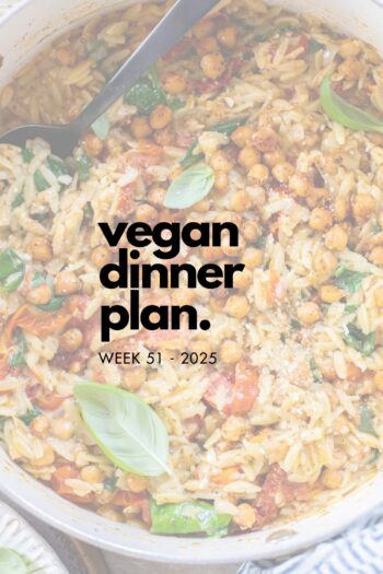 Make your life easier and use my weekly vegan dinner plans! Five nights of vegan dinner recipes and a grocery list released every Saturday | ThisSavoryVegan.com