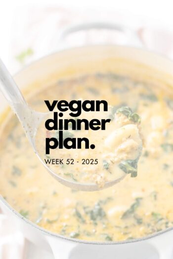 Make your life easier and use my weekly vegan dinner plans! Five nights of vegan dinner recipes and a grocery list released every Saturday | ThisSavoryVegan.com