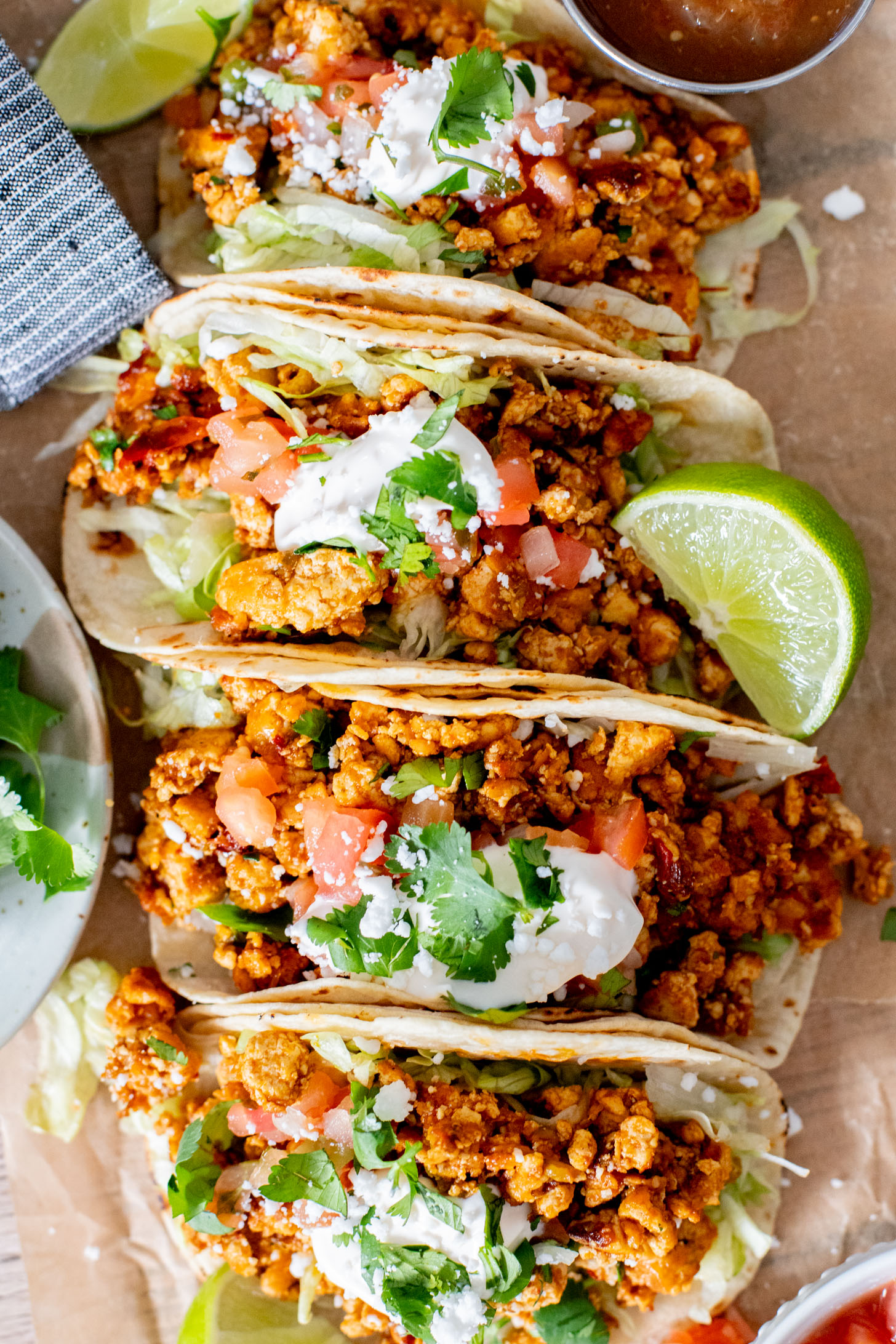 These High Protein Tofu Tacos are simple to make (you just need one skillet and 30 minutes) and they are packed with plant protein | ThisSavoryVegan.com