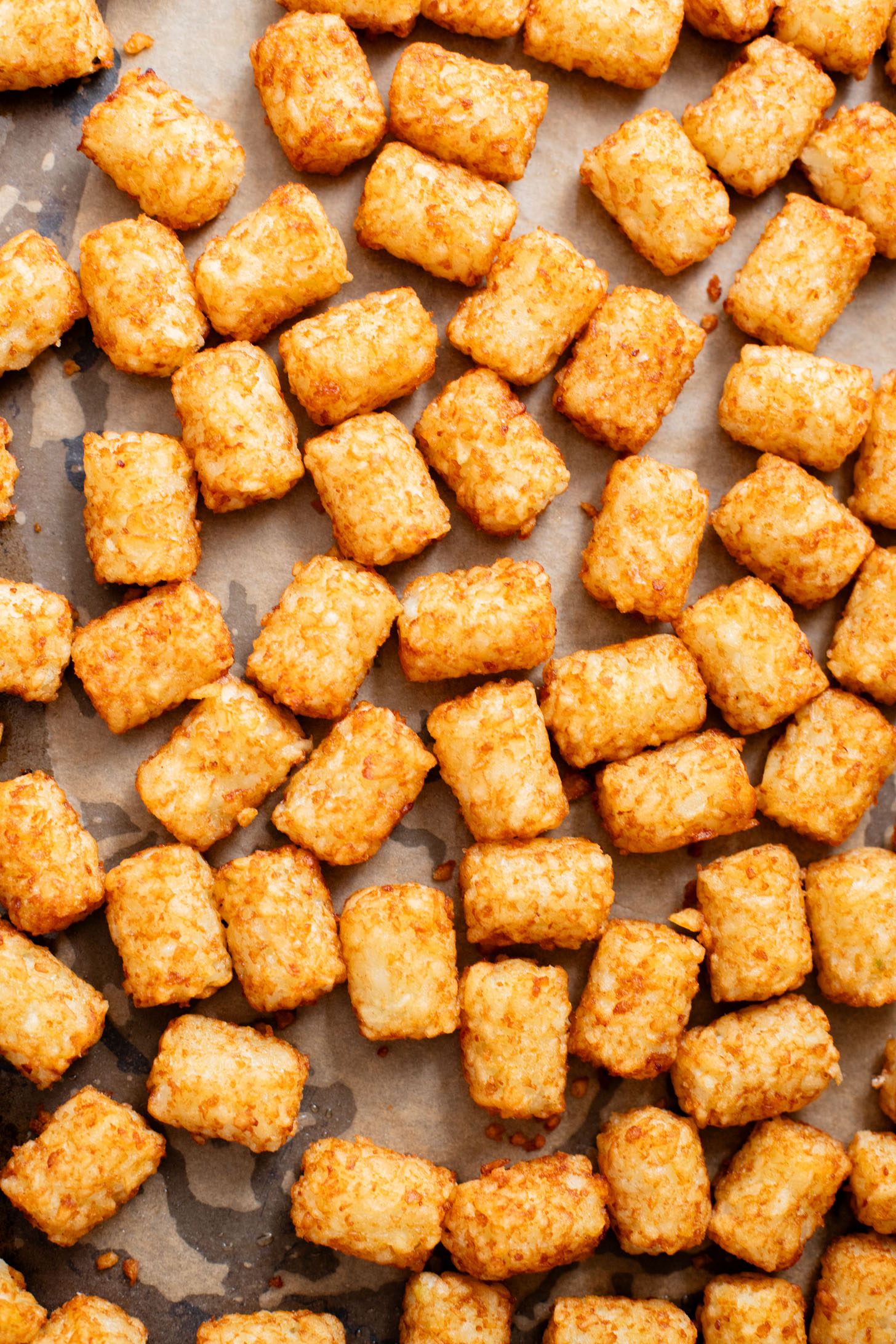 This Smashed Tater Tot Potato Salad is a party must make! The tots are crispy, the dressing is delicious and it is dairy-free | ThisSavoryVegan.com