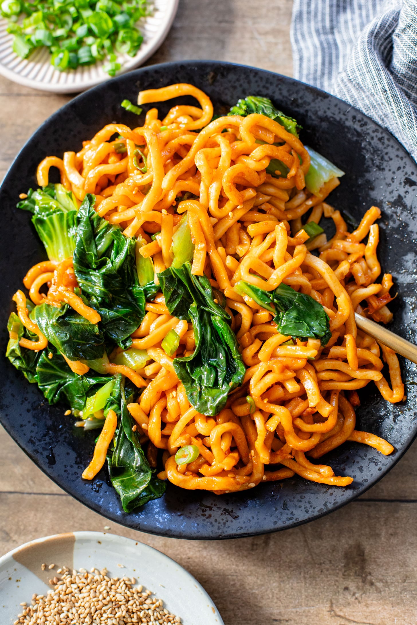 These Trader Joe's Gochujang Noodles are ready in 20 minutes and pack the perfect amount of heat. The perfect one-pot noodle recipe | ThisSavoryVegan.com
