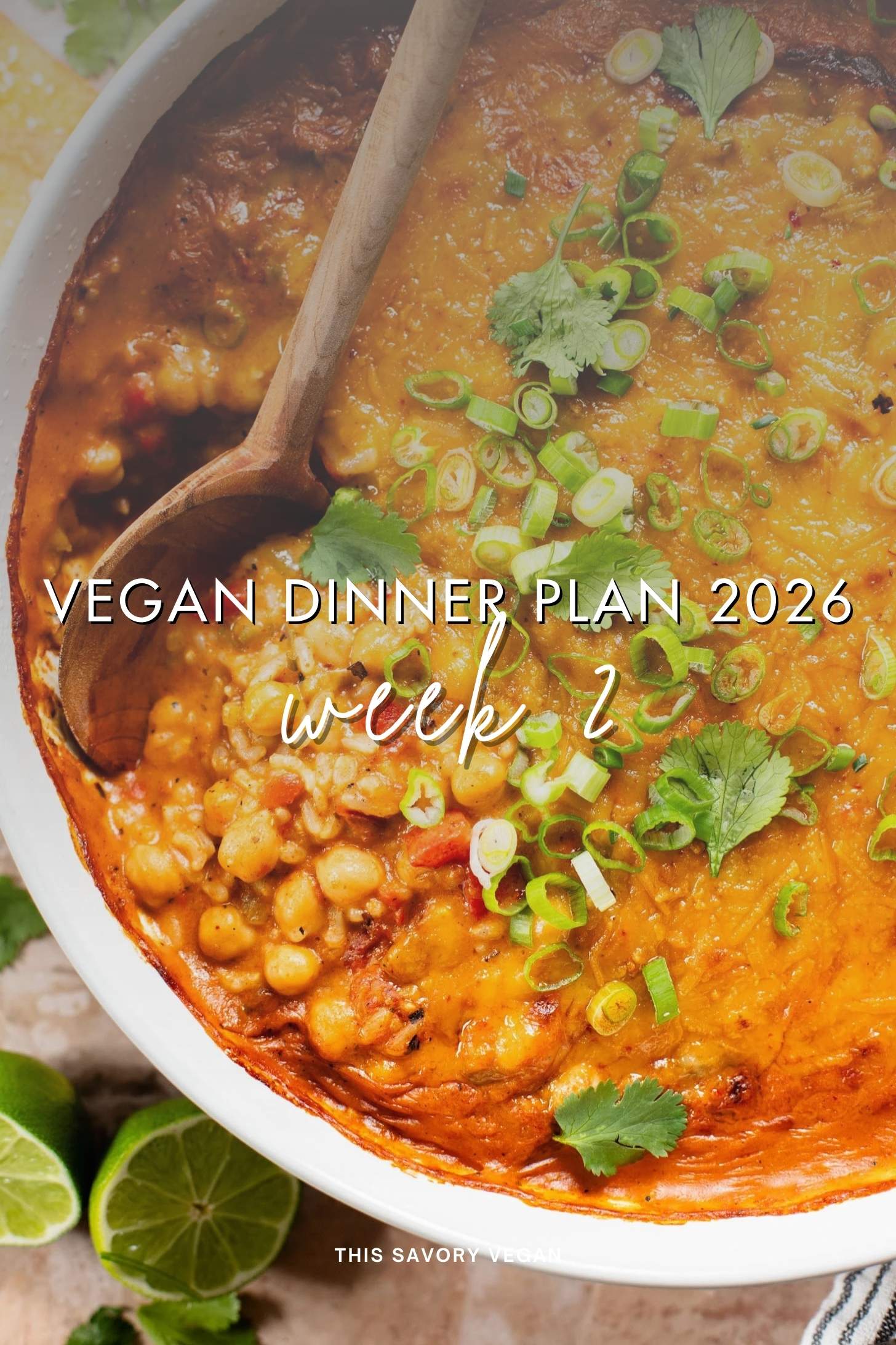 Make your life easier and use my weekly vegan dinner plans! Five nights of vegan dinner recipes and a grocery list released every Saturday | ThisSavoryVegan.com