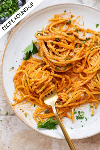 Skip the restaurant, stay at home and make one of these 7 Vegan Pasta Recipes for Valentine's Day! Cozy, romantic and dairy-free | ThisSavoryVegan.com