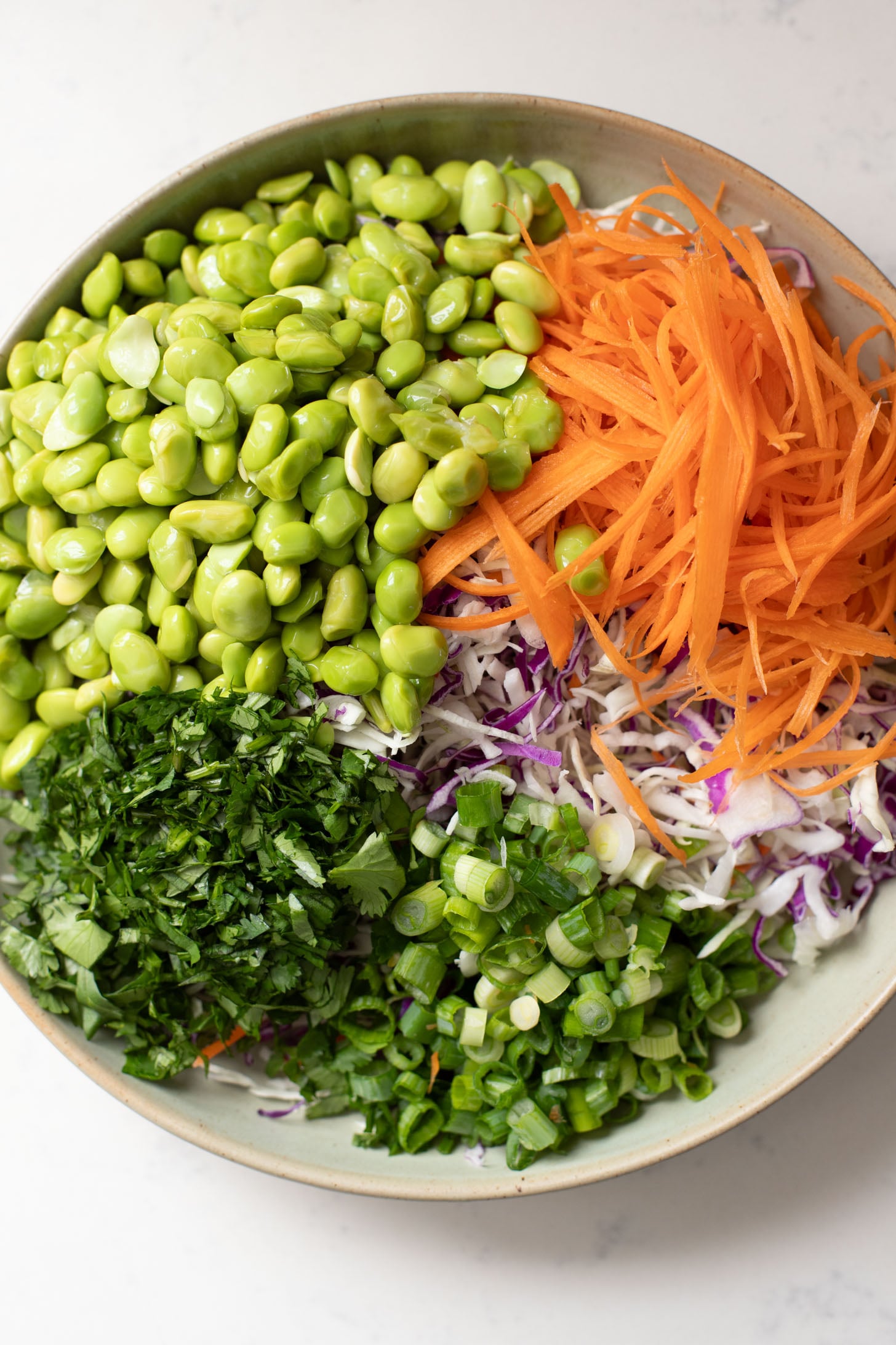 This Miso Sesame Crunch Salad is packed with veggies, including plant protein, and tossed with the best miso dressing that you'll want to put on everything | ThisSavoryVegan.com
