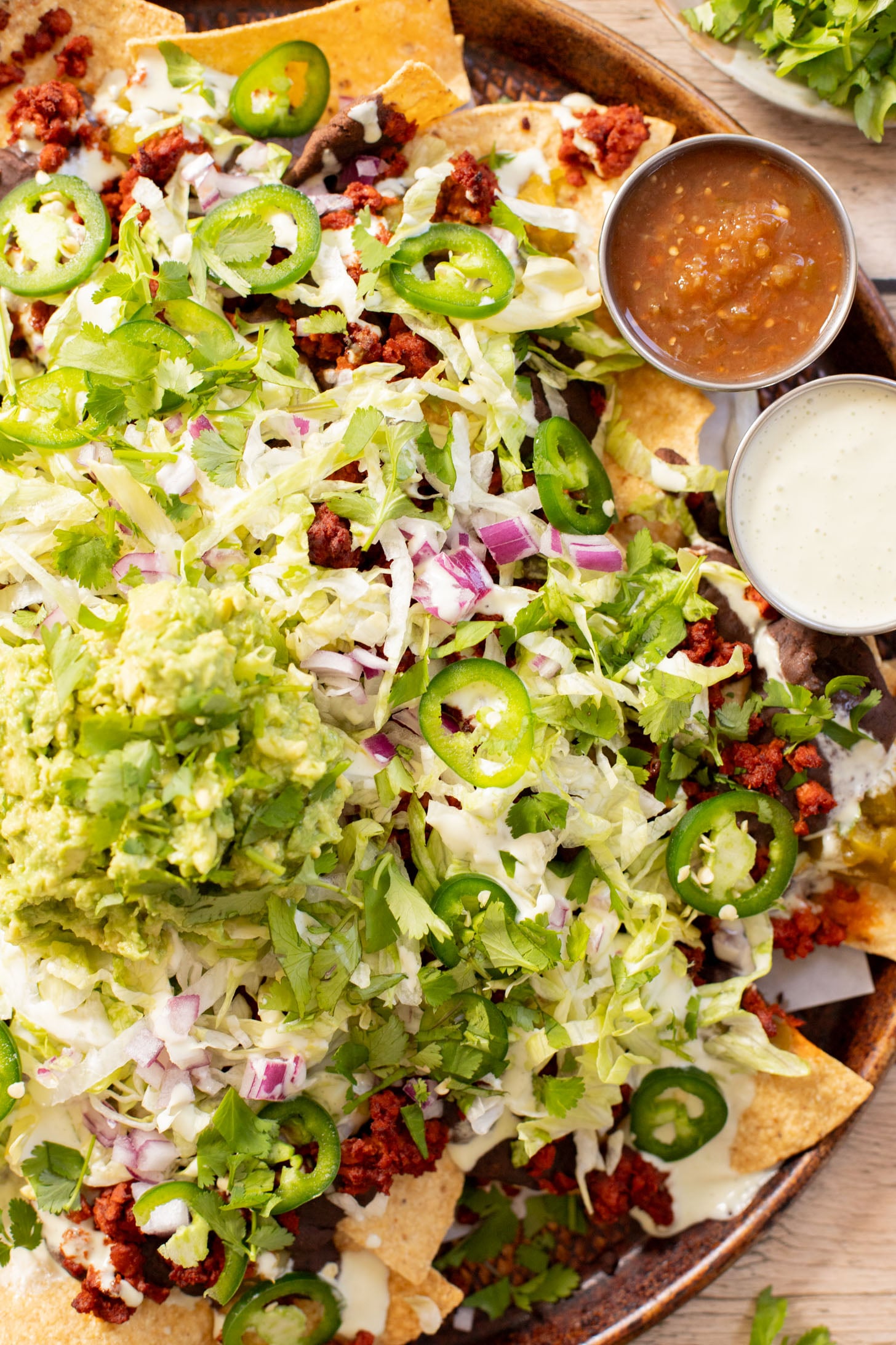 Get game day ready with these Soy Chorizo & Black Bean Nachos! These are the ultimate vegan nachos that everyone will love | ThisSavoryVegan.com
