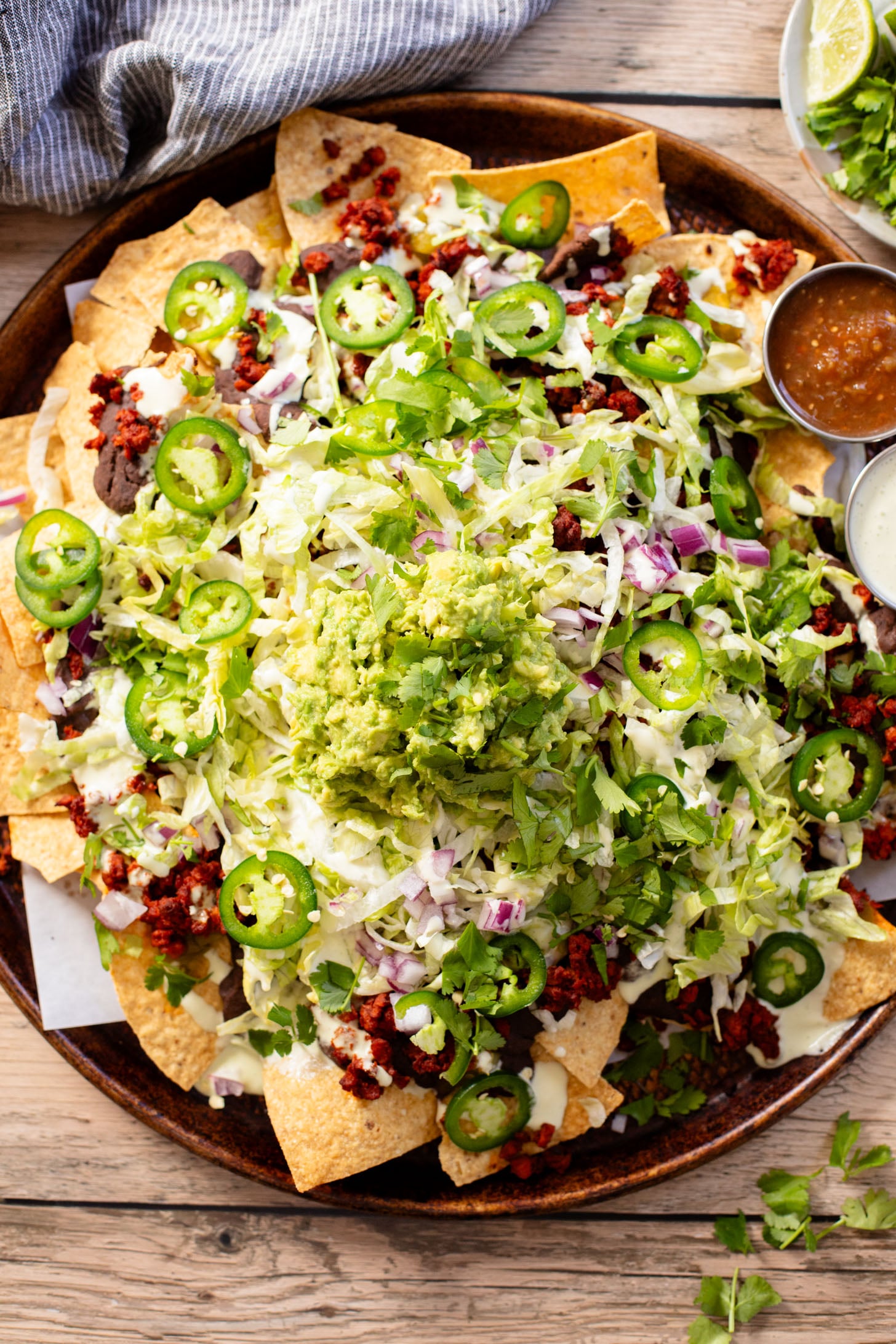 Get game day ready with these Soy Chorizo & Black Bean Nachos! These are the ultimate vegan nachos that everyone will love | ThisSavoryVegan.com