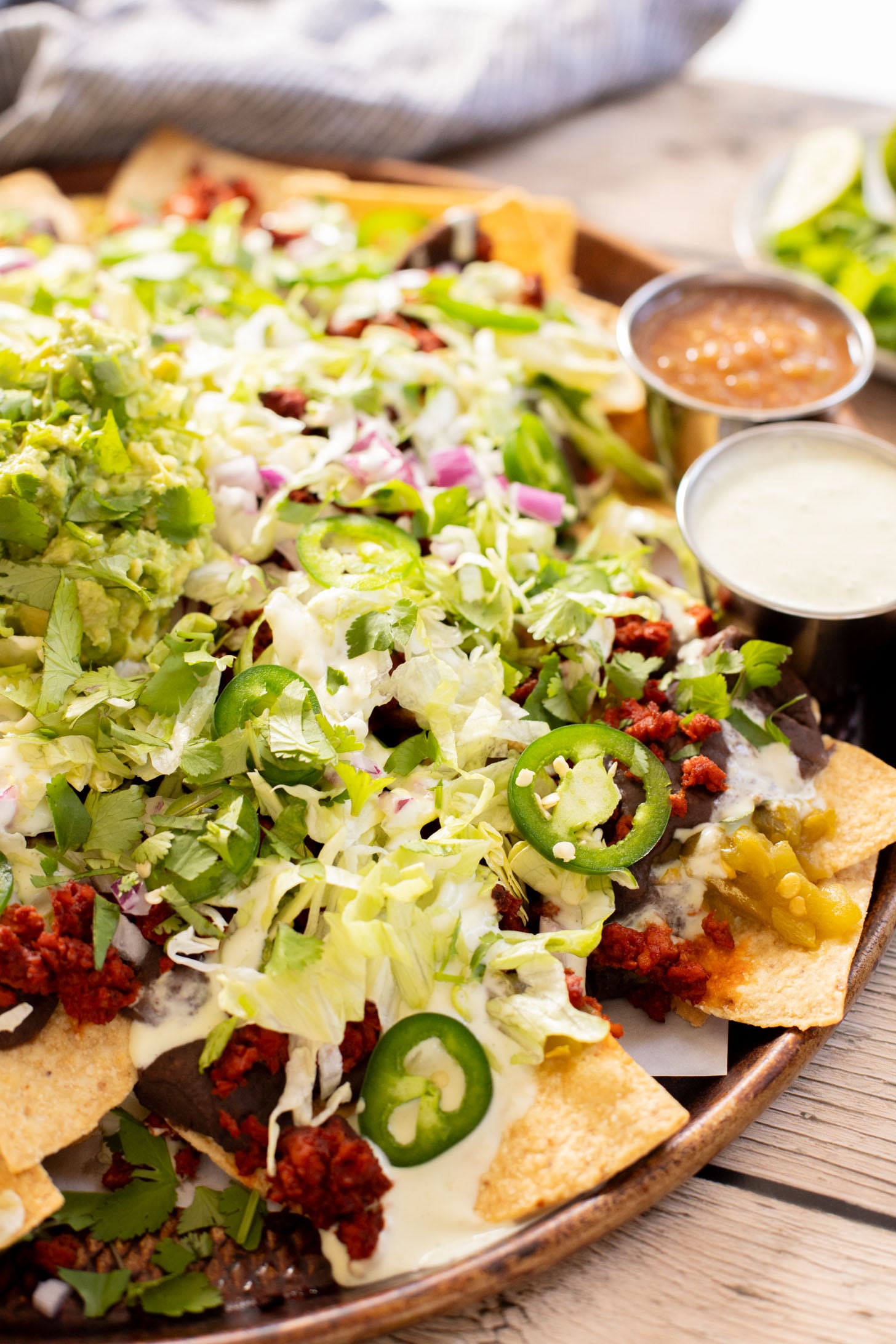 Get game day ready with these Soy Chorizo & Black Bean Nachos! These are the ultimate vegan nachos that everyone will love | ThisSavoryVegan.com