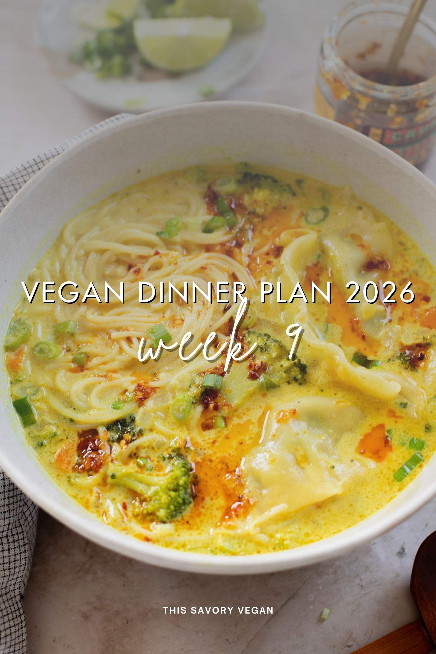 Make your life easier and use my weekly vegan dinner plans! Five nights of vegan dinner recipes and a grocery list released every Saturday | ThisSavoryVegan.com