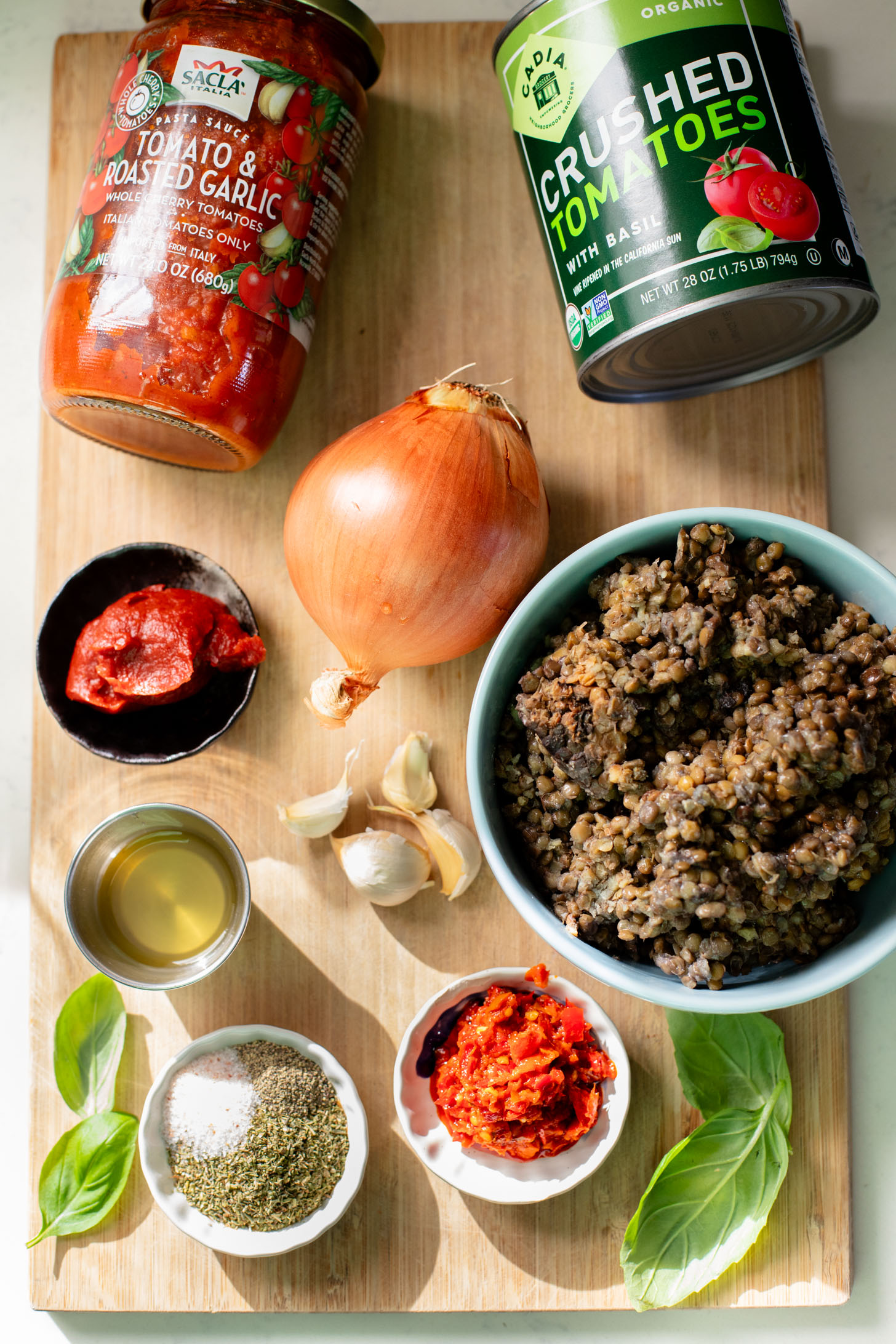 This Spicy Lentil Bolognese is a simple, protein-packed pasta sauce that is simple to make and super delicious | ThisSavoryVegan.com