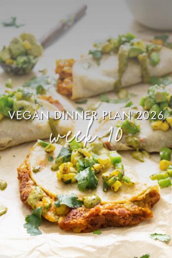 Make your life easier and use my weekly vegan dinner plans! Five nights of vegan dinner recipes and a grocery list released every Saturday | ThisSavoryVegan.com