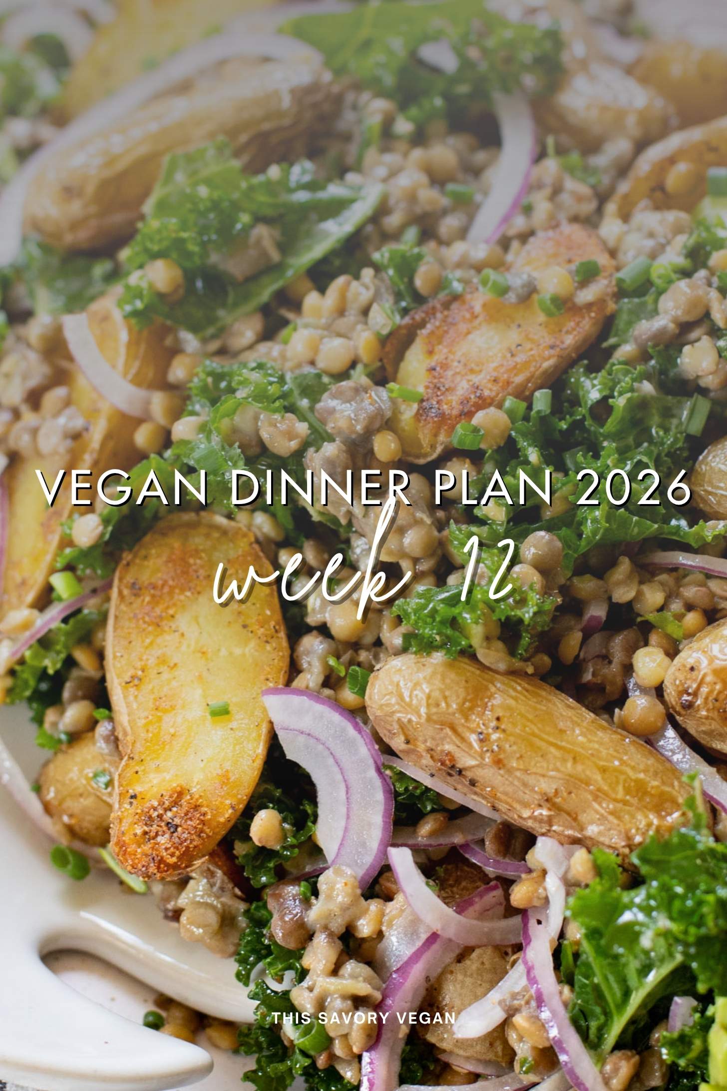 Make your life easier and use my weekly vegan dinner plans! Five nights of vegan dinner recipes and a grocery list released every Saturday | ThisSavoryVegan.com