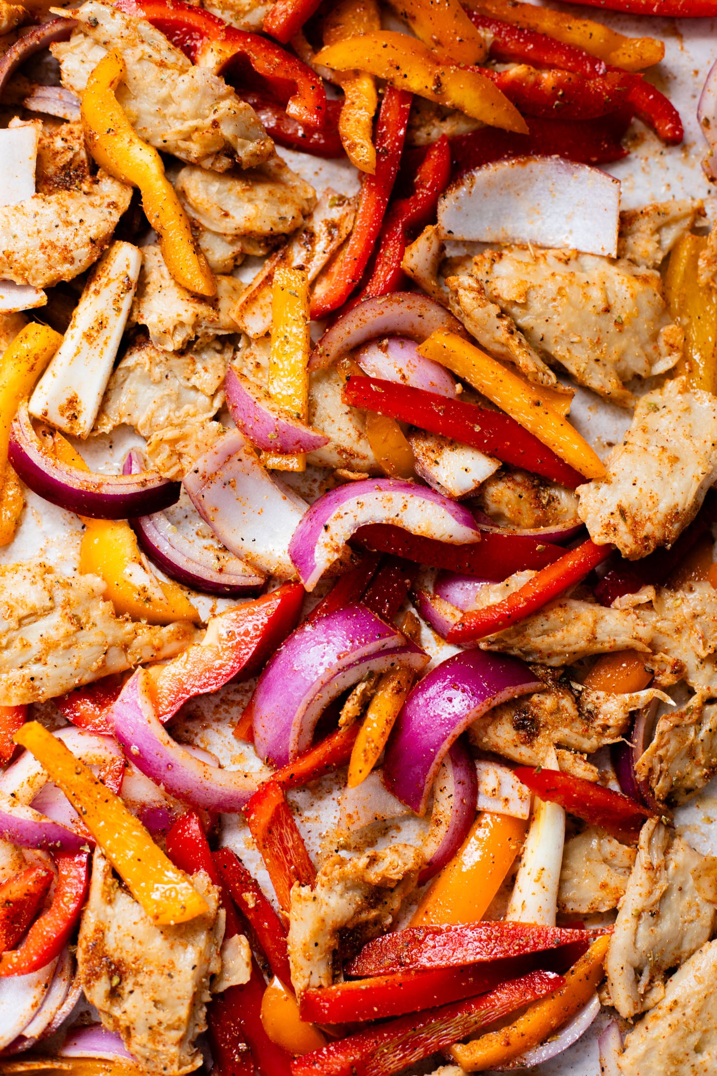 These Sheet Pan Vegan Chicken Fajitas are the perfect easy weeknight dinner. Ready in 30 minutes and made on one sheet pan | ThisSavoryVegan.com