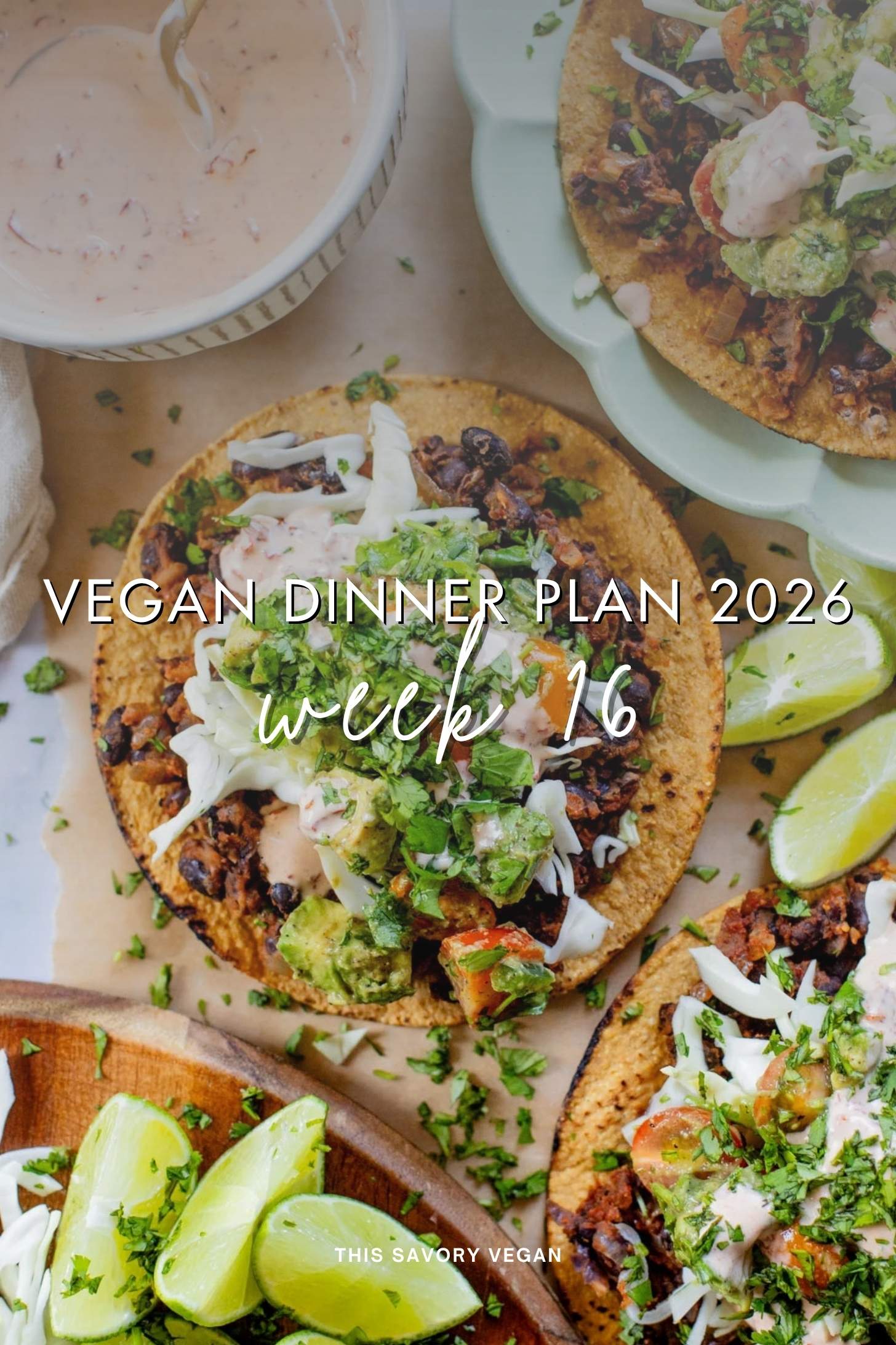 Make your life easier and use my weekly vegan dinner plans! Five nights of vegan dinner recipes and a grocery list released every Saturday | ThisSavoryVegan.com
