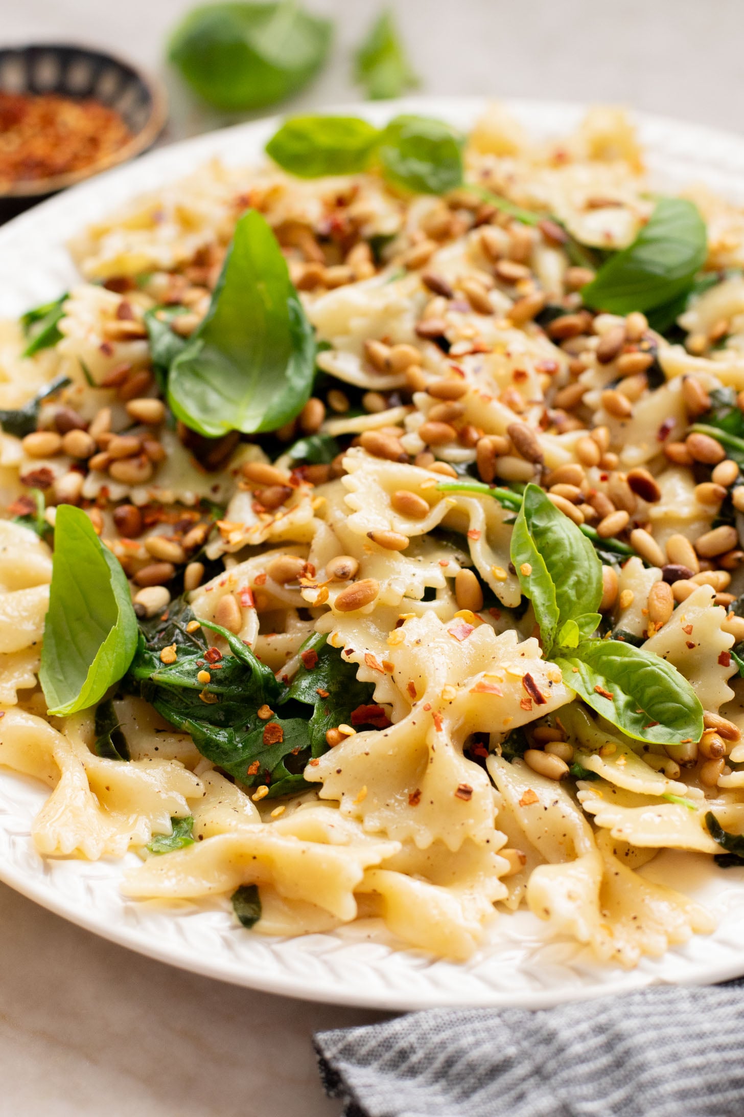 These Buttery Lemon Noodles with Toasted Pine Nuts are dairy-free and so comforting! The perfect spring pasta night recipe | ThisSavoryVegan.com