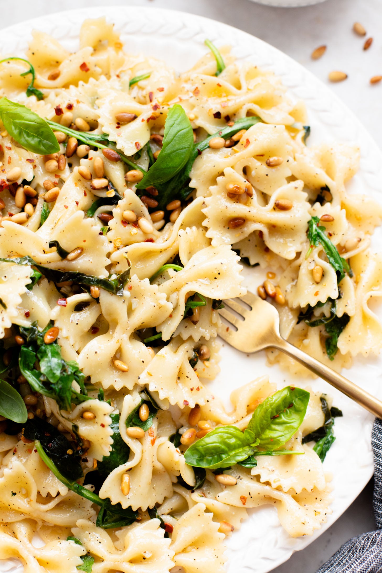 These Buttery Lemon Noodles with Toasted Pine Nuts are dairy-free and so comforting! The perfect spring pasta night recipe | ThisSavoryVegan.com