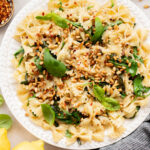 These Buttery Lemon Noodles with Toasted Pine Nuts are dairy-free and so comforting! The perfect spring pasta night recipe | ThisSavoryVegan.com