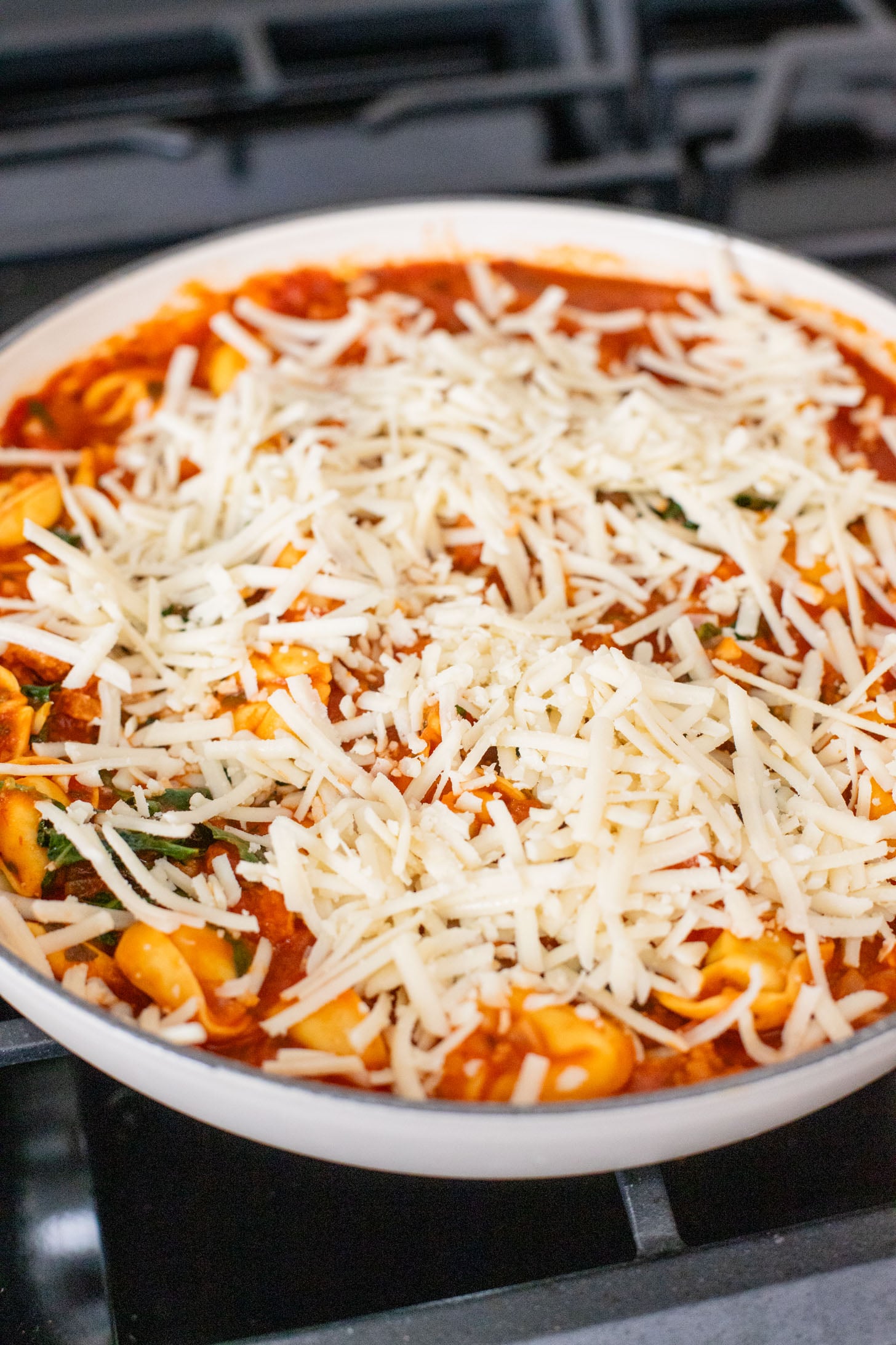 This Vegan Sausage Tortellini Bake is the perfect family meal - made in one pan and super comforting | ThisSavoryVegan.com