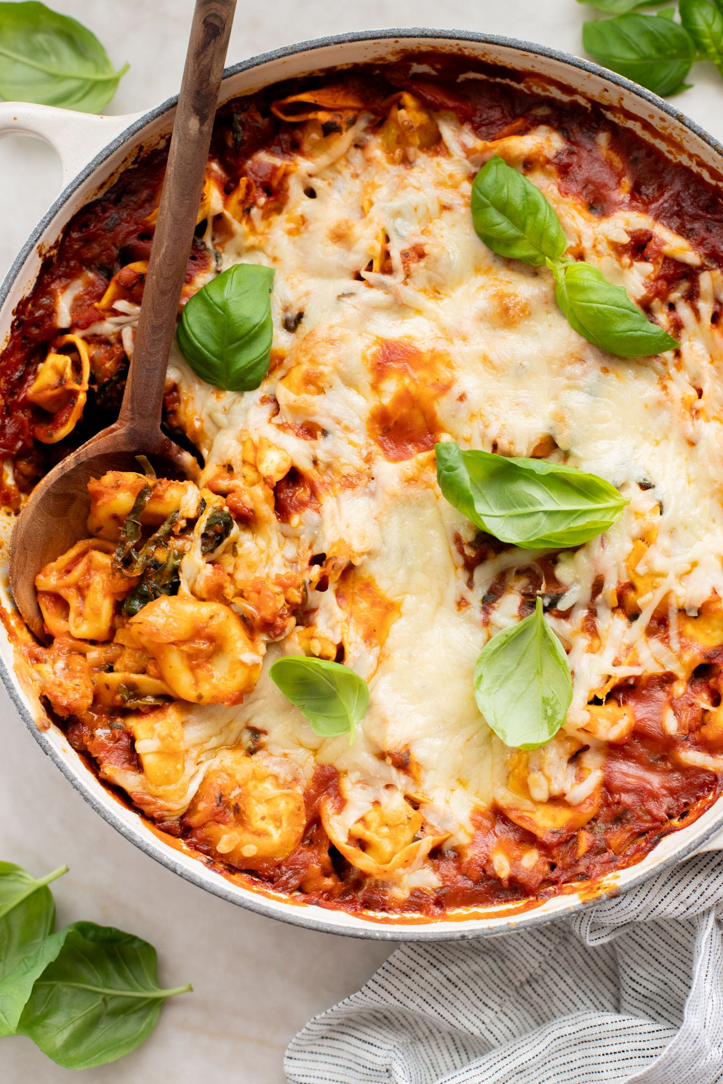 This Vegan Sausage Tortellini Bake is the perfect family meal - made in one pan and super comforting | ThisSavoryVegan.com