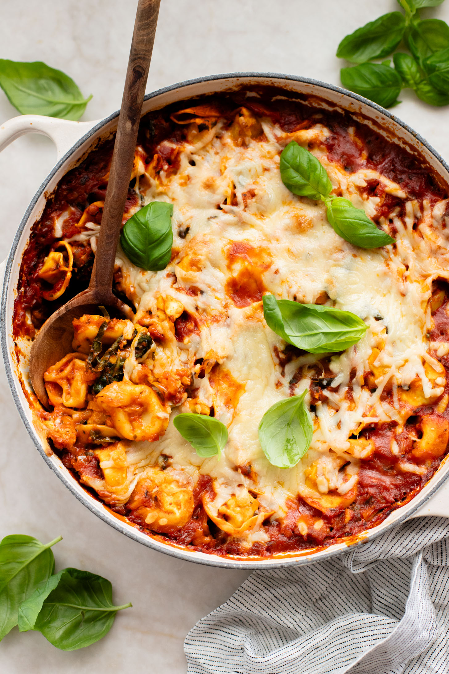 This Vegan Sausage Tortellini Bake is the perfect family meal - made in one pan and super comforting | ThisSavoryVegan.com