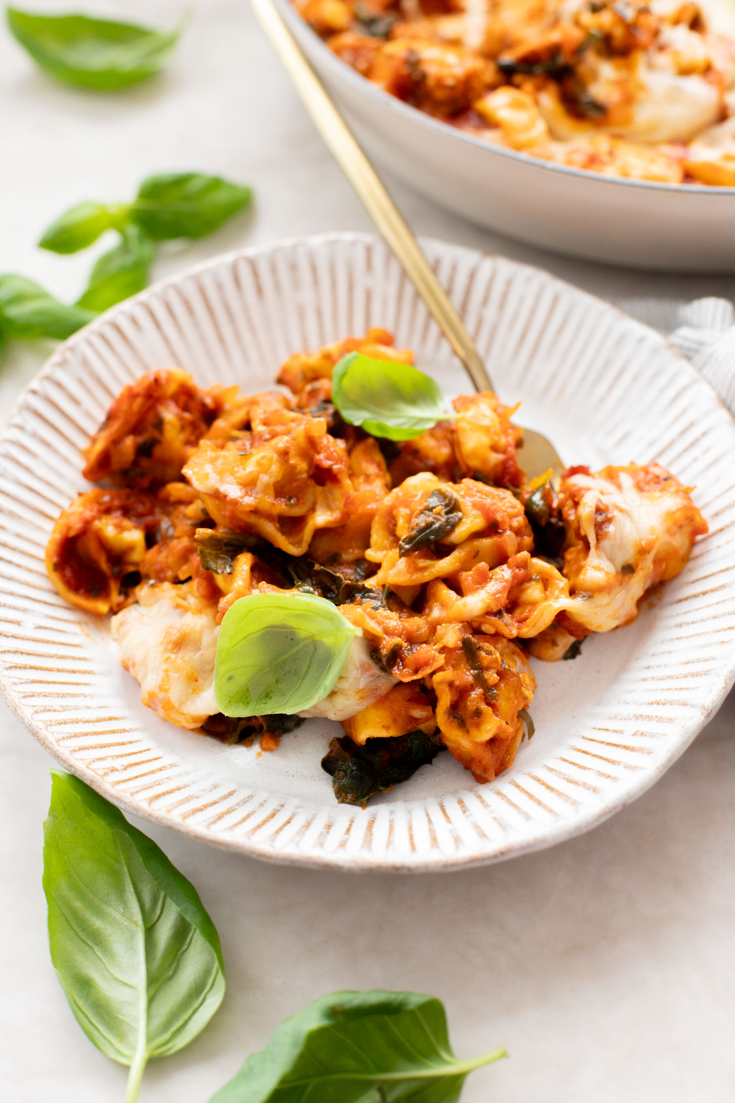 This Vegan Sausage Tortellini Bake is the perfect family meal - made in one pan and super comforting | ThisSavoryVegan.com