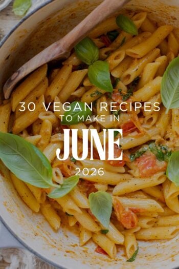 30 Recipes to Make in June 2026 - summer is here and it is time to get outside to eat your favorite vegan salads, burgers and snacks | ThisSavoryVegan.com