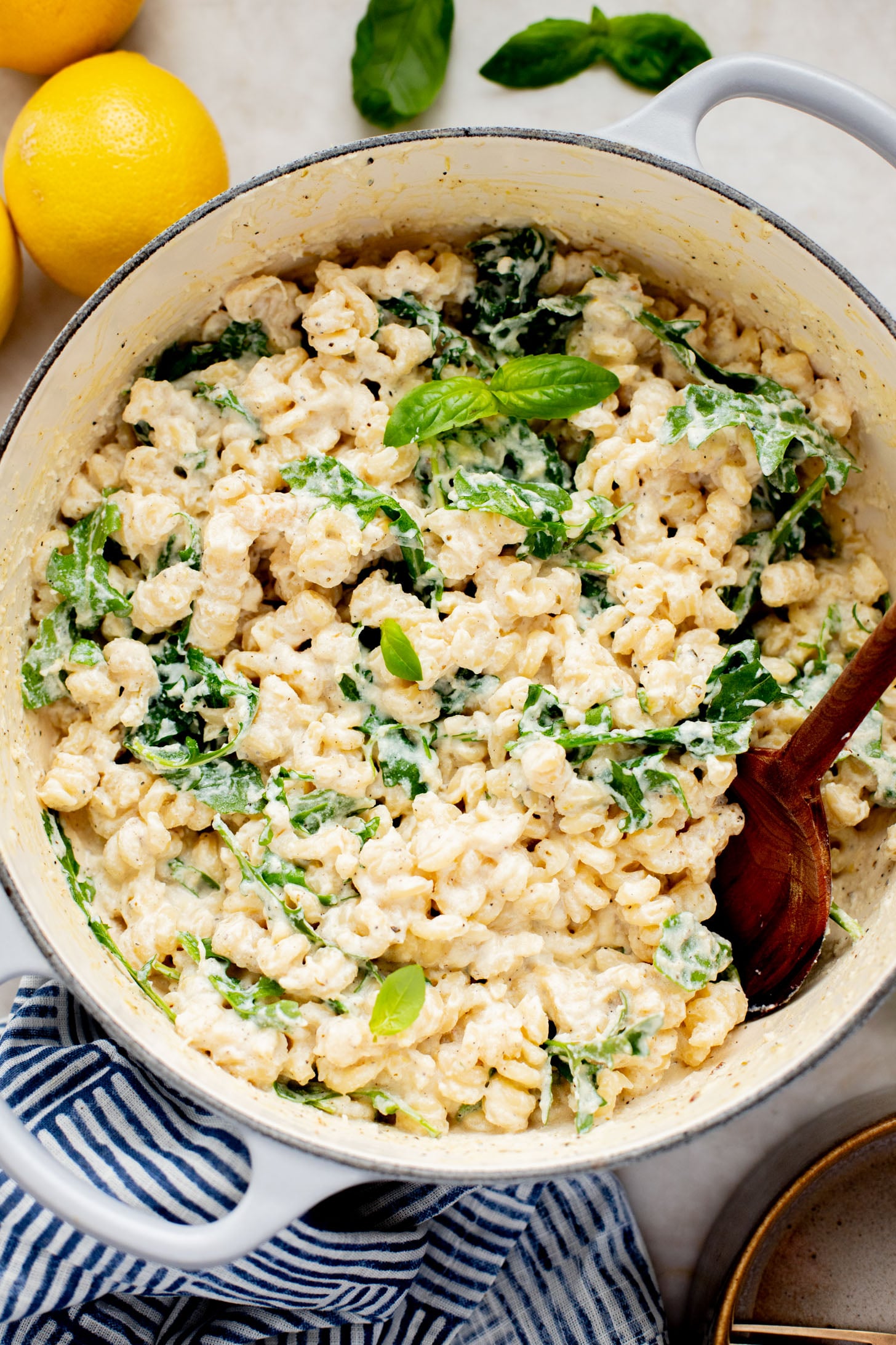 This Lemon Ricotta Pasta is made vegan with a tofu ricotta which gives this pasta a boost of plant protein. Simple ingredients, BIG flavors | ThisSavoryVegan.com