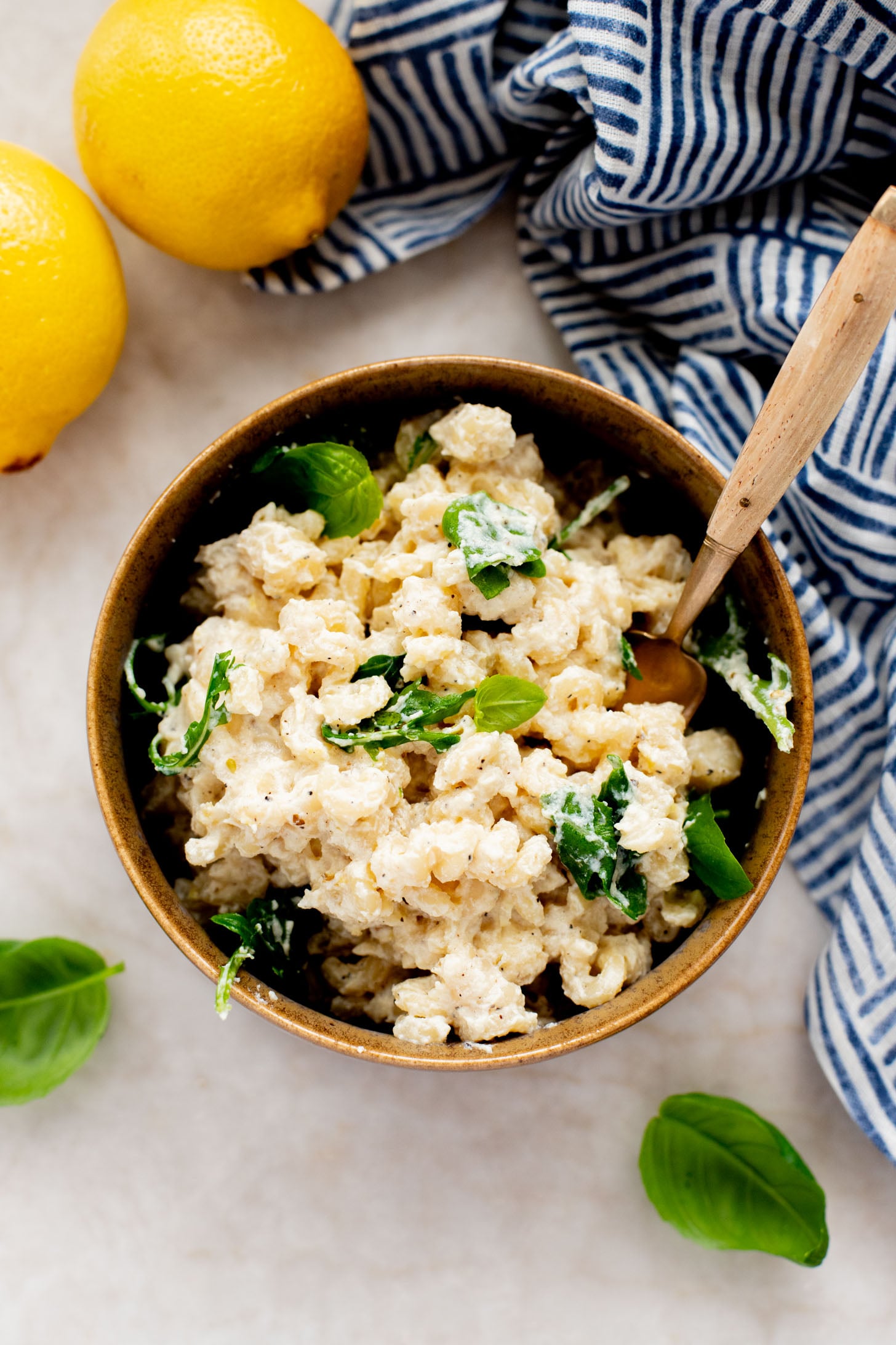 This Lemon Ricotta Pasta is made vegan with a tofu ricotta which gives this pasta a boost of plant protein. Simple ingredients, BIG flavors | ThisSavoryVegan.com
