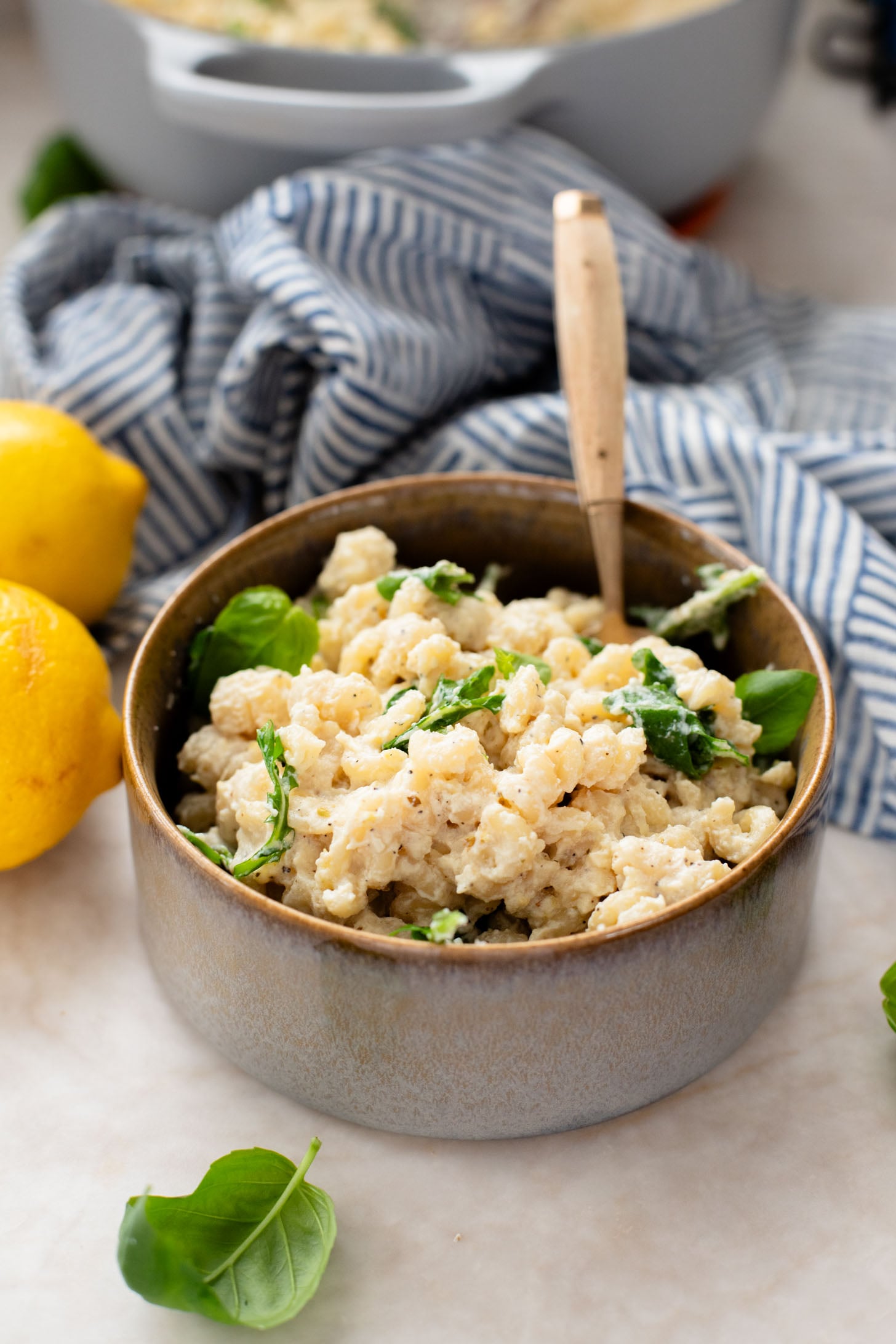 This Lemon Ricotta Pasta is made vegan with a tofu ricotta which gives this pasta a boost of plant protein. Simple ingredients, BIG flavors | ThisSavoryVegan.com