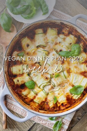 Make your life easier and use my weekly vegan dinner plans! Five nights of vegan dinner recipes and a grocery list released every Saturday | ThisSavoryVegan.com