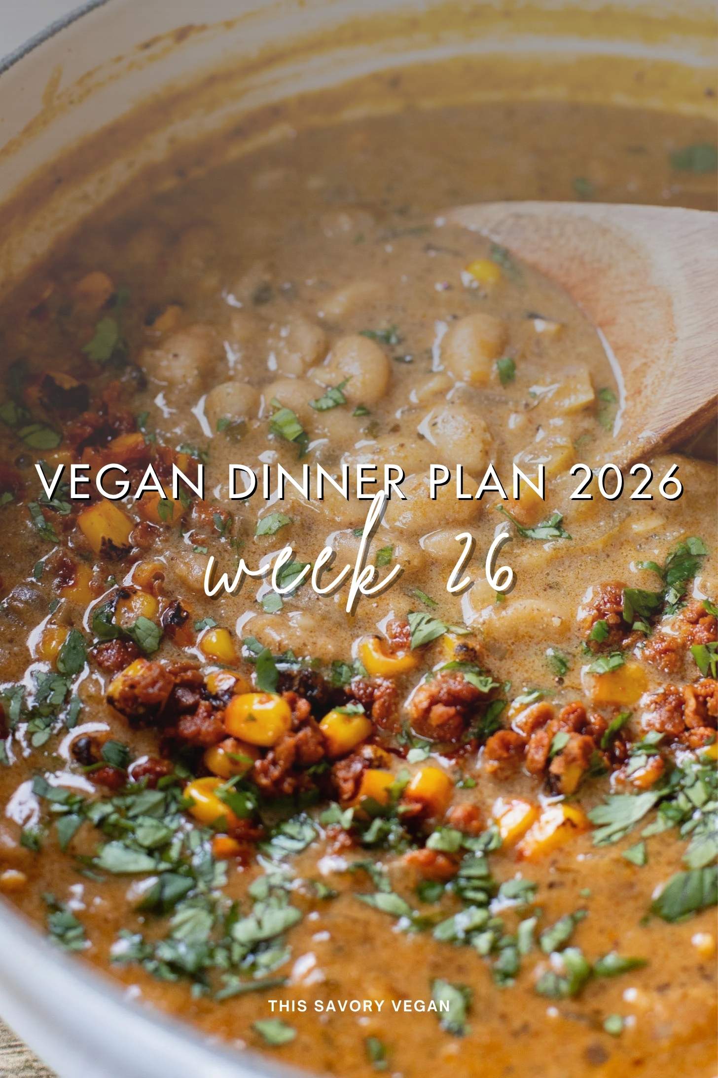 Make your life easier and use my weekly vegan dinner plans! Five nights of vegan dinner recipes and a grocery list released every Saturday | ThisSavoryVegan.com