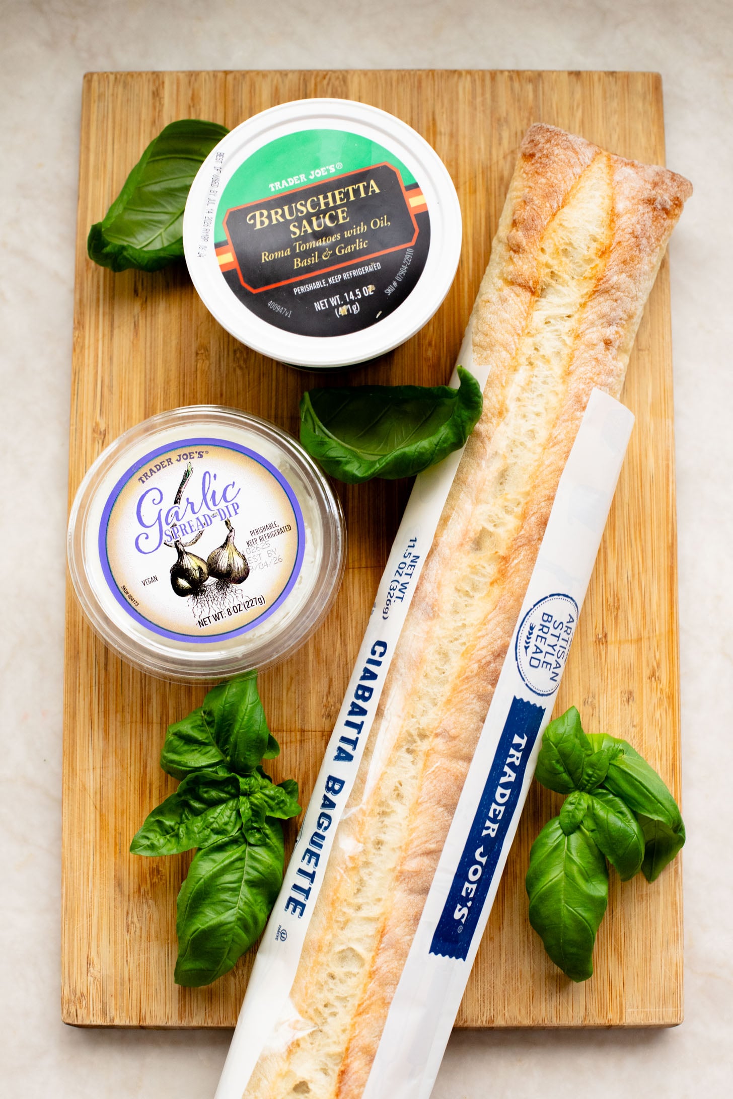 This Trader Joe's Garlic Lovers Bruschetta is the perfect summer appetizer. Made with just 4 ingredients and packed with flavor | ThisSavoryVegan.com
