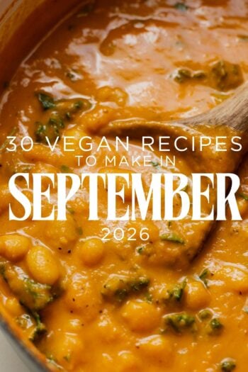 30 Recipes to Make in September 2026 - get ready for fall with some of the most comforting & delicious vegan recipes | ThisSavoryVegan.com