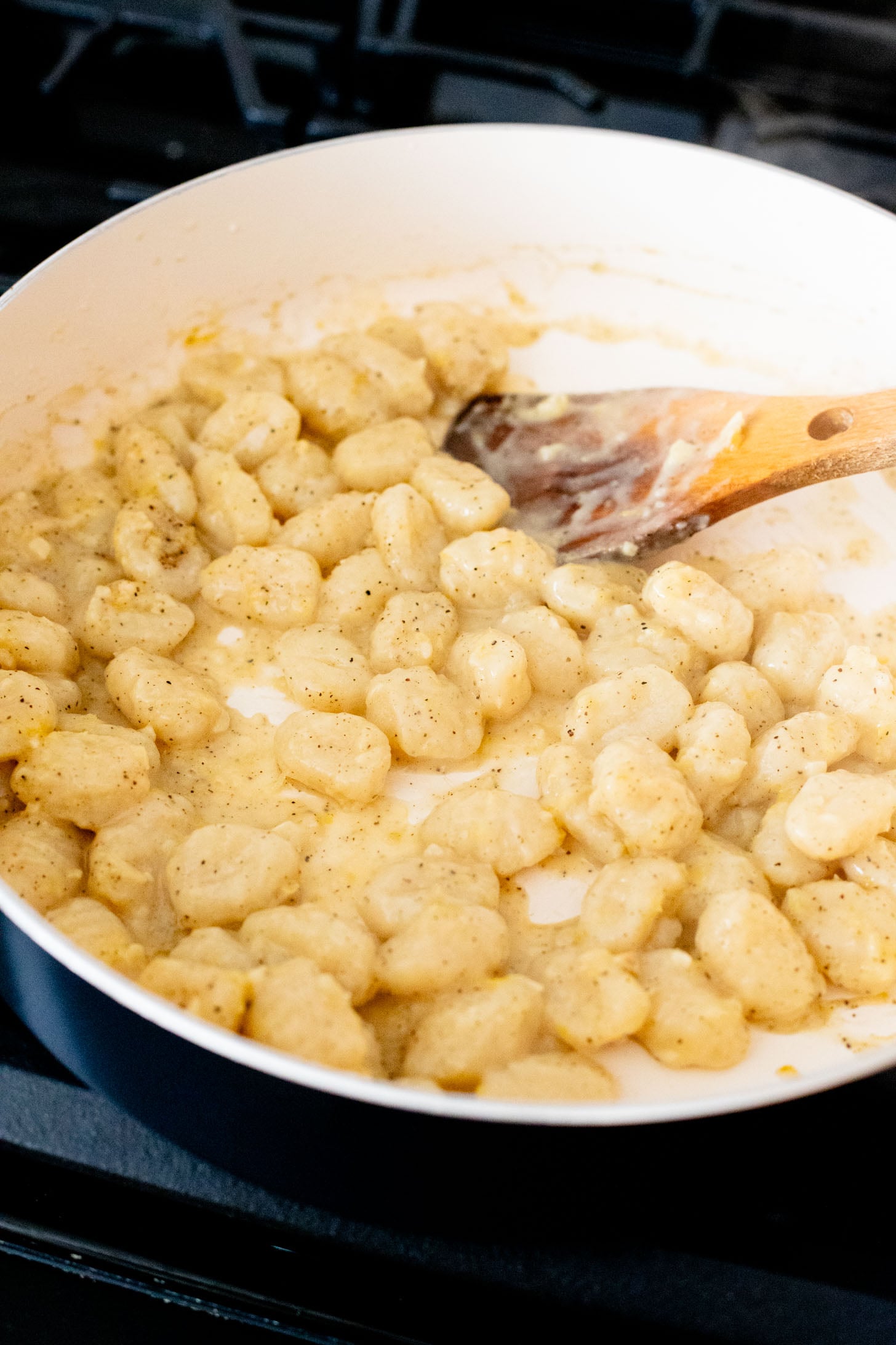 This Vegan Lemon Parmesan Gnocchi is a 20-minute dinner that has simple ingredients and bright, fresh flavors | ThisSavoryVegan.com