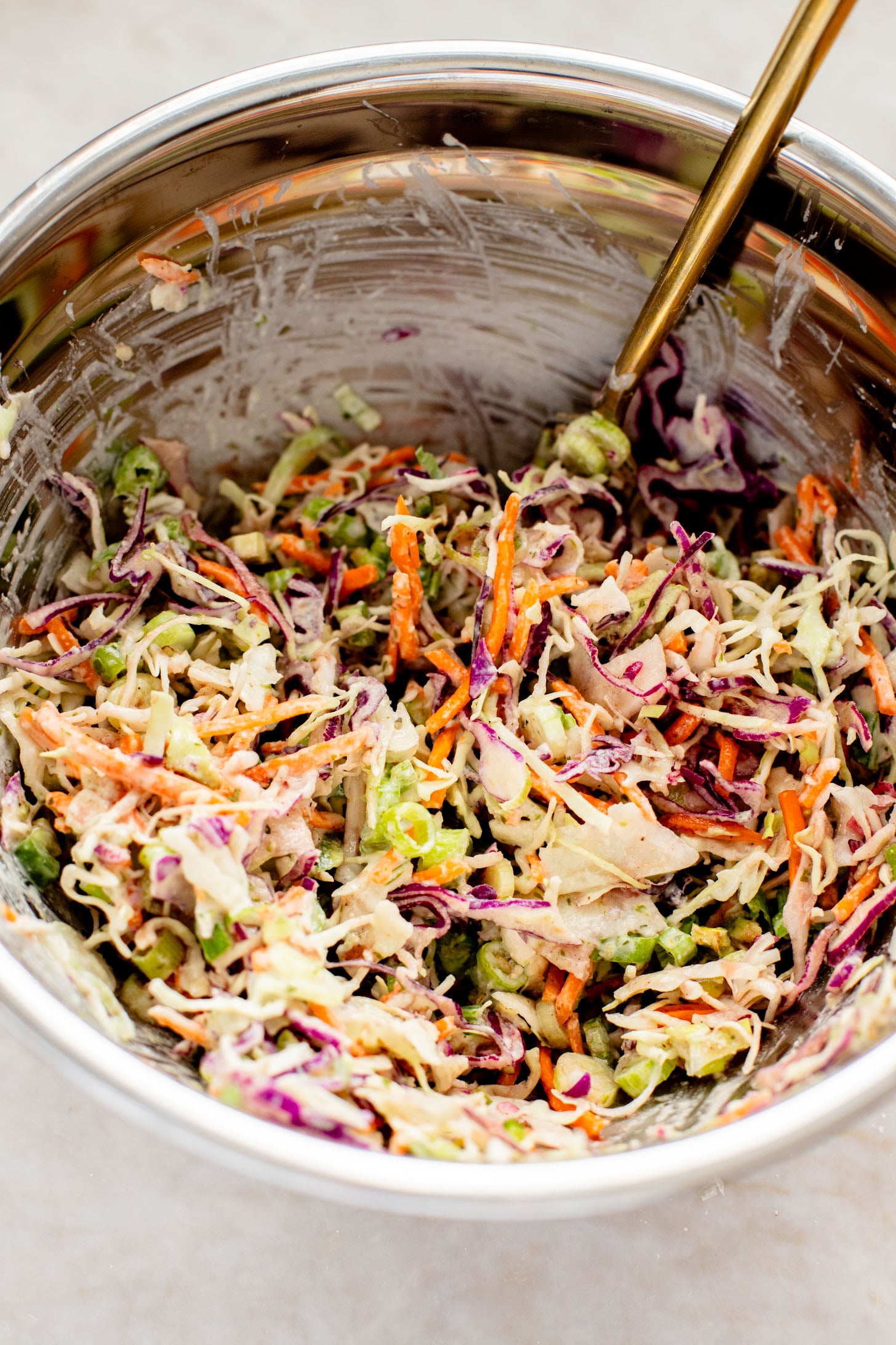 These Trader Joe's Buffalo Tofu Sandwiches are filled with crispy buffalo tofu and the most delicious vegan slaw! The perfect vegan sammie | ThisSavoryVegan.com
