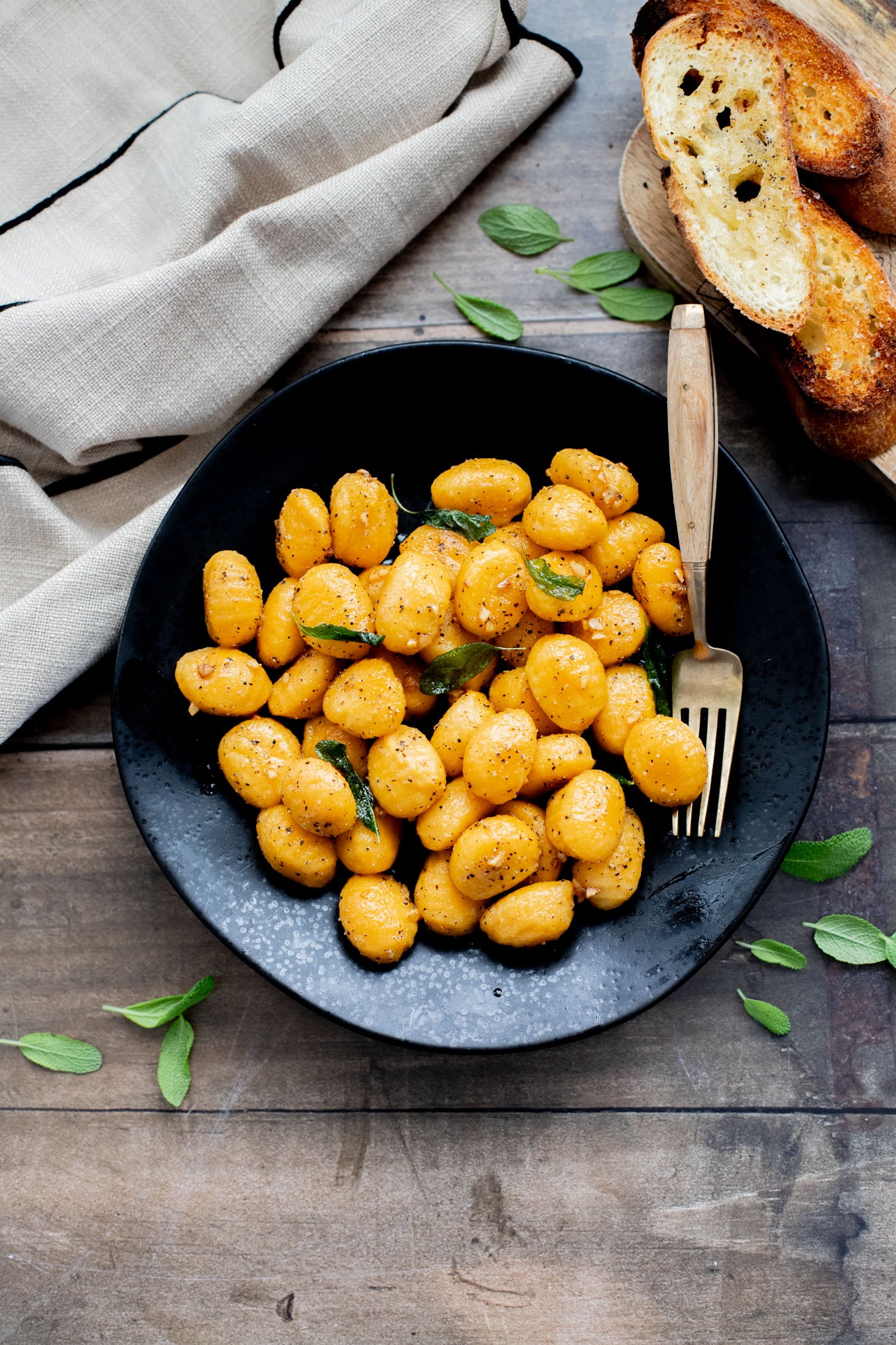 This Trader Joe's Brown Butter Pumpkin Gnocchi is the perfect vegan dinner for fall. 6 Simple ingredients and ready in 20 minutes | ThisSavoryVegan.com