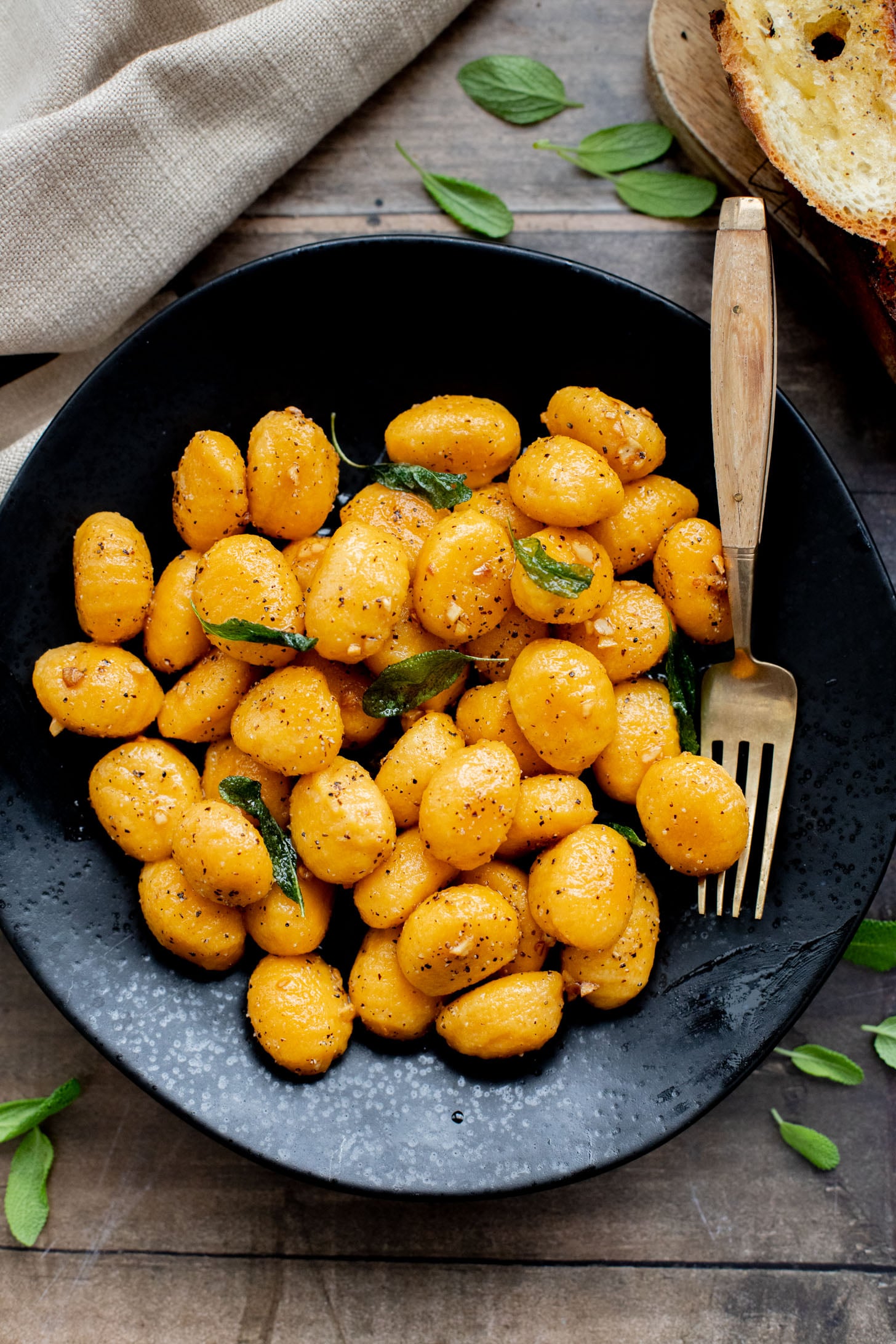This Trader Joe's Brown Butter Pumpkin Gnocchi is the perfect vegan dinner for fall. 6 Simple ingredients and ready in 20 minutes | ThisSavoryVegan.com