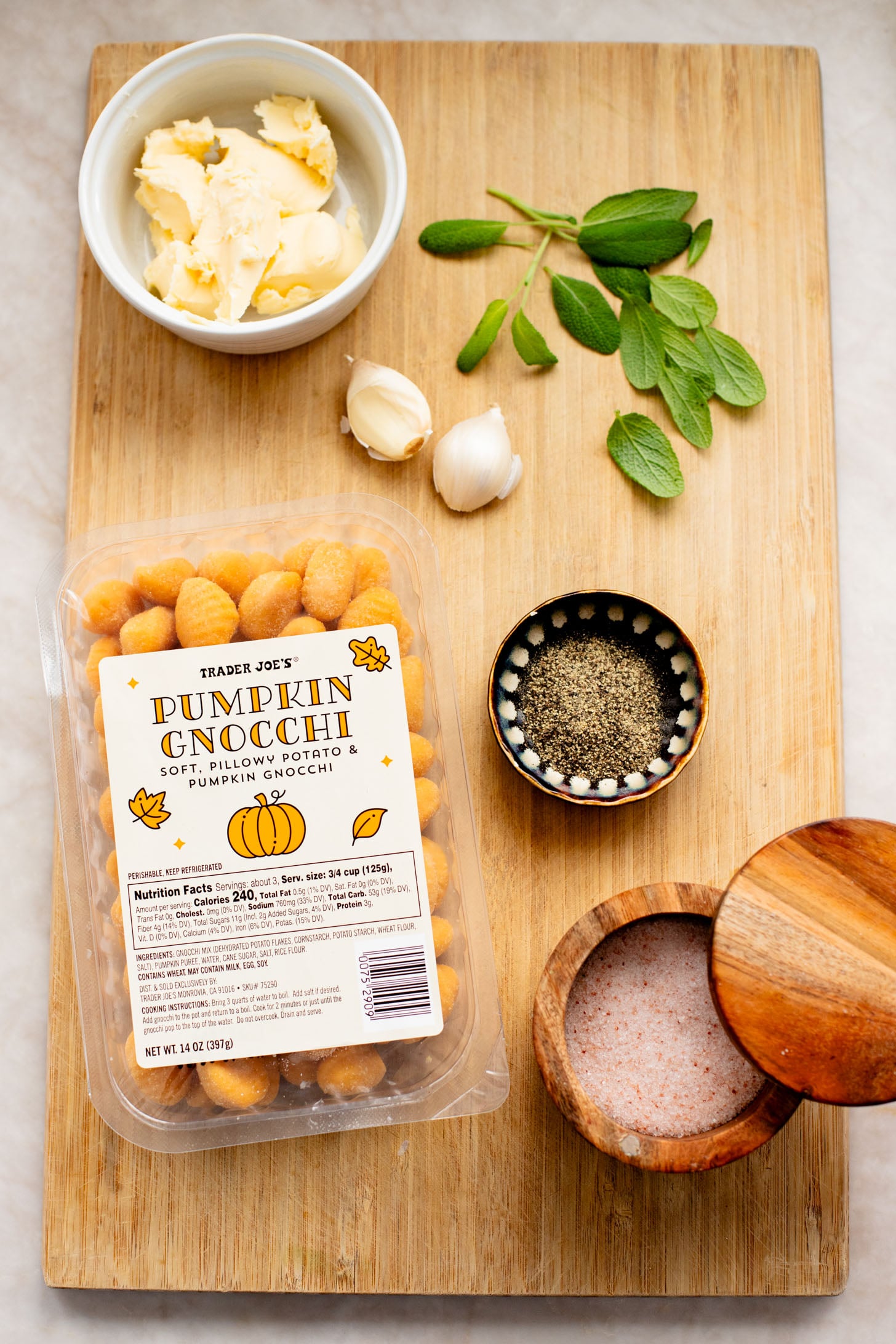 This Trader Joe's Brown Butter Pumpkin Gnocchi is the perfect vegan dinner for fall. 6 Simple ingredients and ready in 20 minutes | ThisSavoryVegan.com
