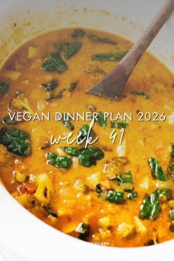 Make your life easier and use my weekly vegan dinner plans! Five nights of vegan dinner recipes and a grocery list released every Saturday | ThisSavoryVegan.com