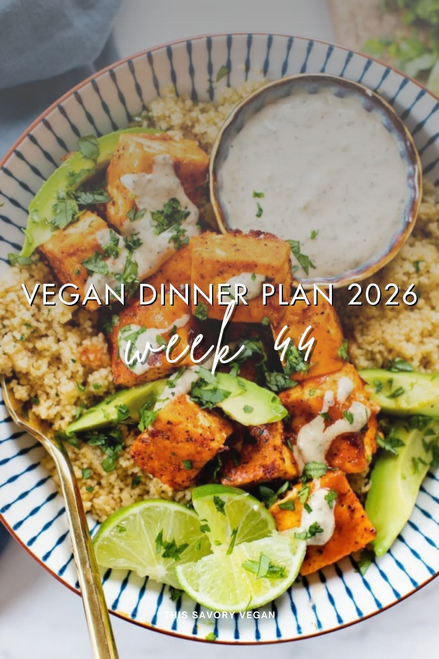 Make your life easier and use my weekly vegan dinner plans! Five nights of vegan dinner recipes and a grocery list released every Saturday | ThisSavoryVegan.com